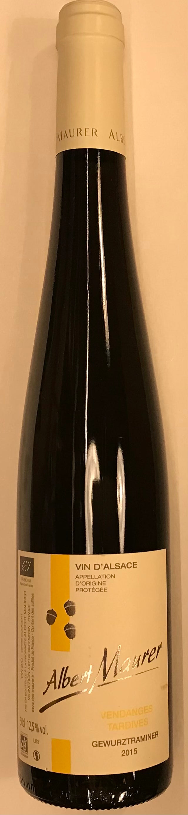 Gewurztraminer Vendanges Tardives - Domaine Albert Maurer - 50 cl - 2015