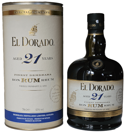 Rhum El Dorado - 21 ans  - Demerara distillerie - 43 °