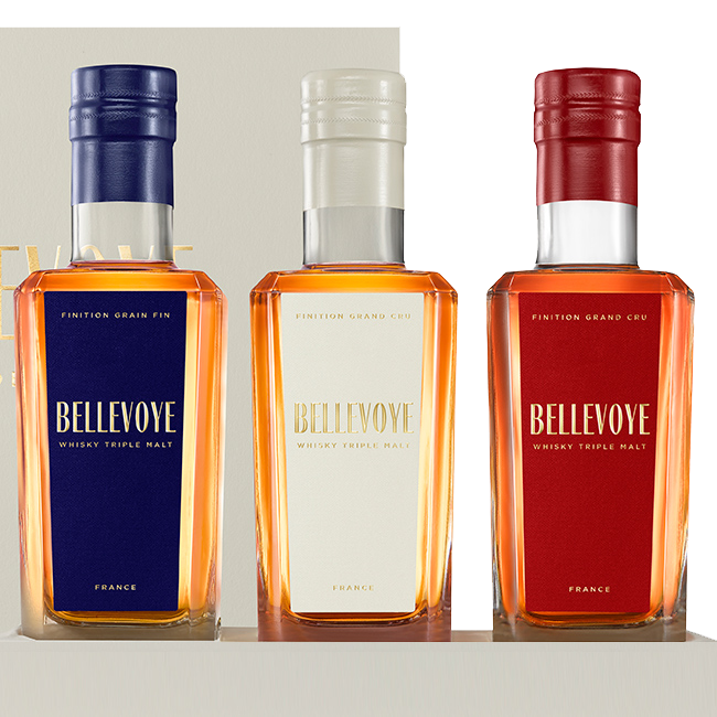 Bellevoye - Coffret Tricolore (Bleu. Blanc. Rouge) - Whisky Français - Blended Malt - 41°